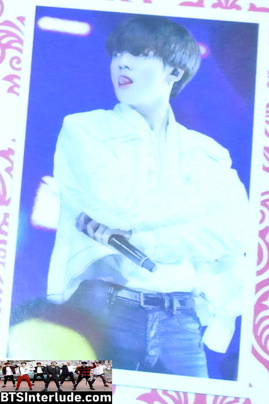 BTS PHOTOCARD FANSITE JEON JUNGKOOK 전정국 WHITE SHIRT PROFILE TONGUE PHOTO CARD PC