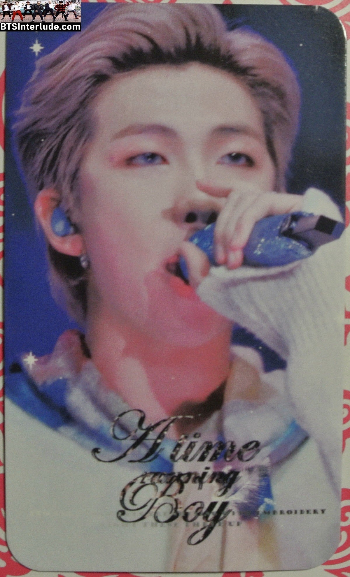 BTS PHOTOCARD FANSITE RM KIM NAMJOON 김남준 BLONDISH HAIR MIC A TIME BOY PC PHOTO CARD