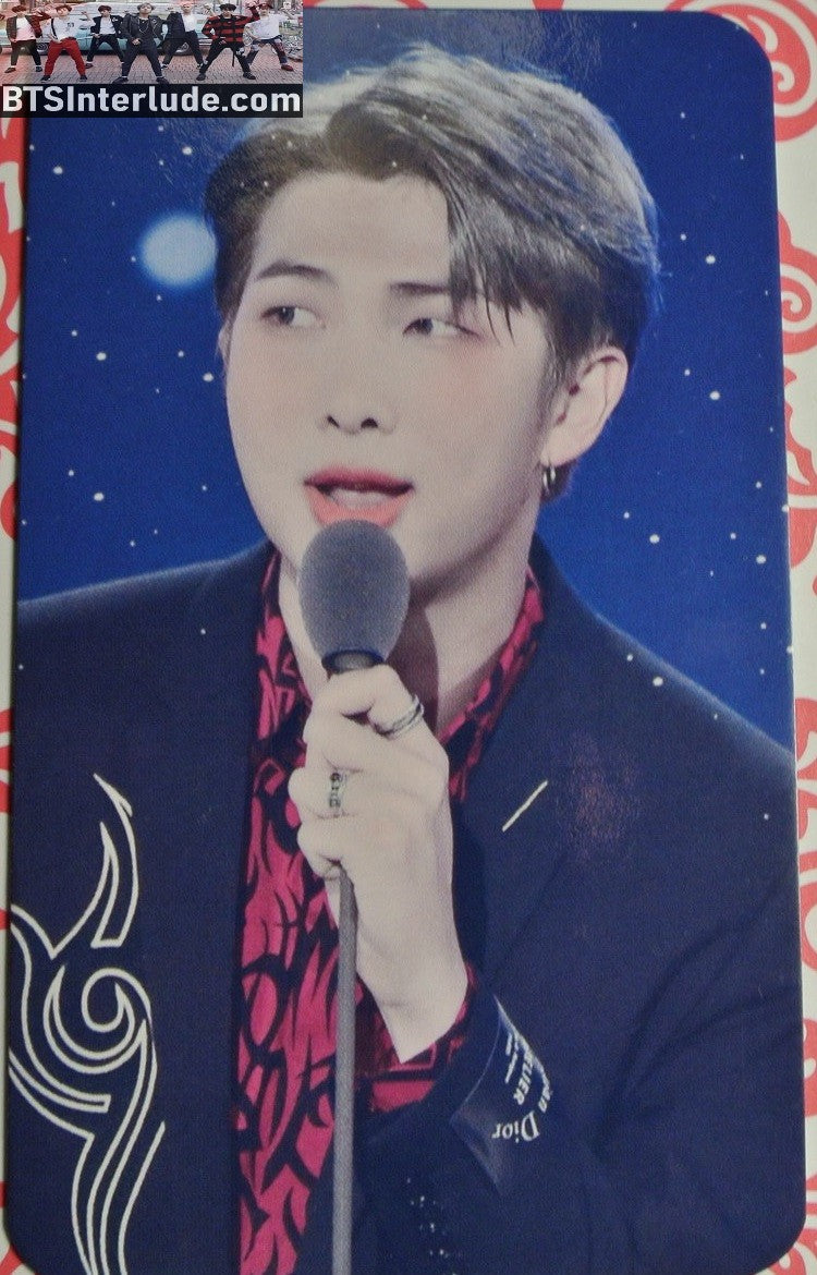 BTS PHOTOCARD FANSITE RM KIM NAMJOON 김남준 BLACK JACKET PHOTO CARD