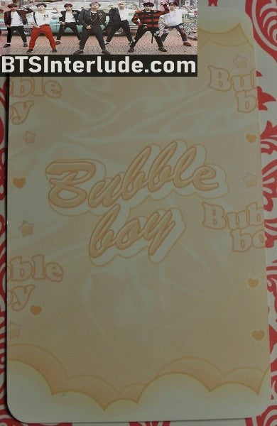 BTS PHOTOCARD FANSITE RM KIM NAMJOON 김남준 BUBBLE BOY FANSITE PINK PHOTO CARD