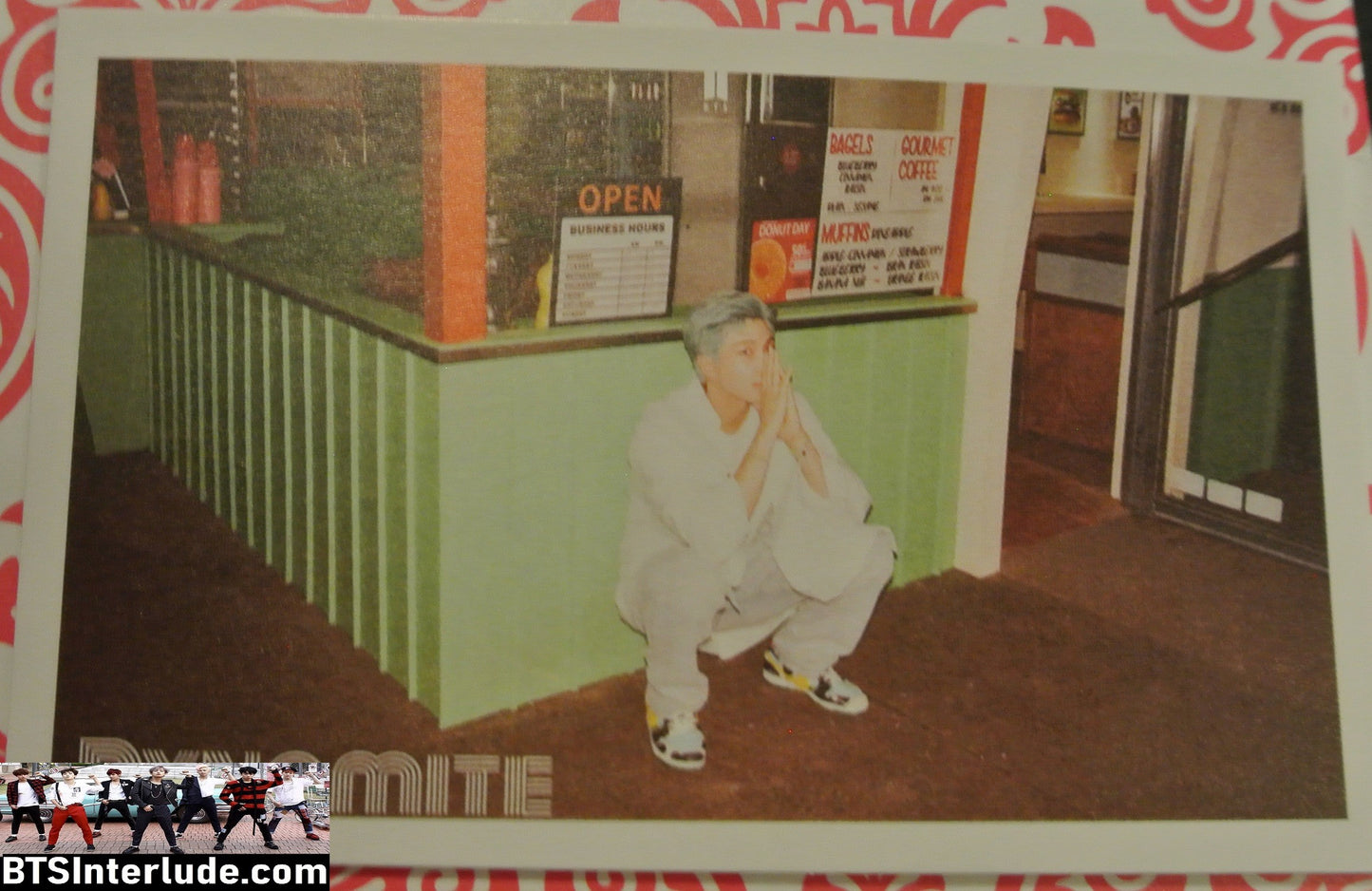 BTS PHOTOCARD FANSITE RM KIM NAMJOON 김남준 DYNAMITE OUTSIDE STORE PHOTO CARD PC