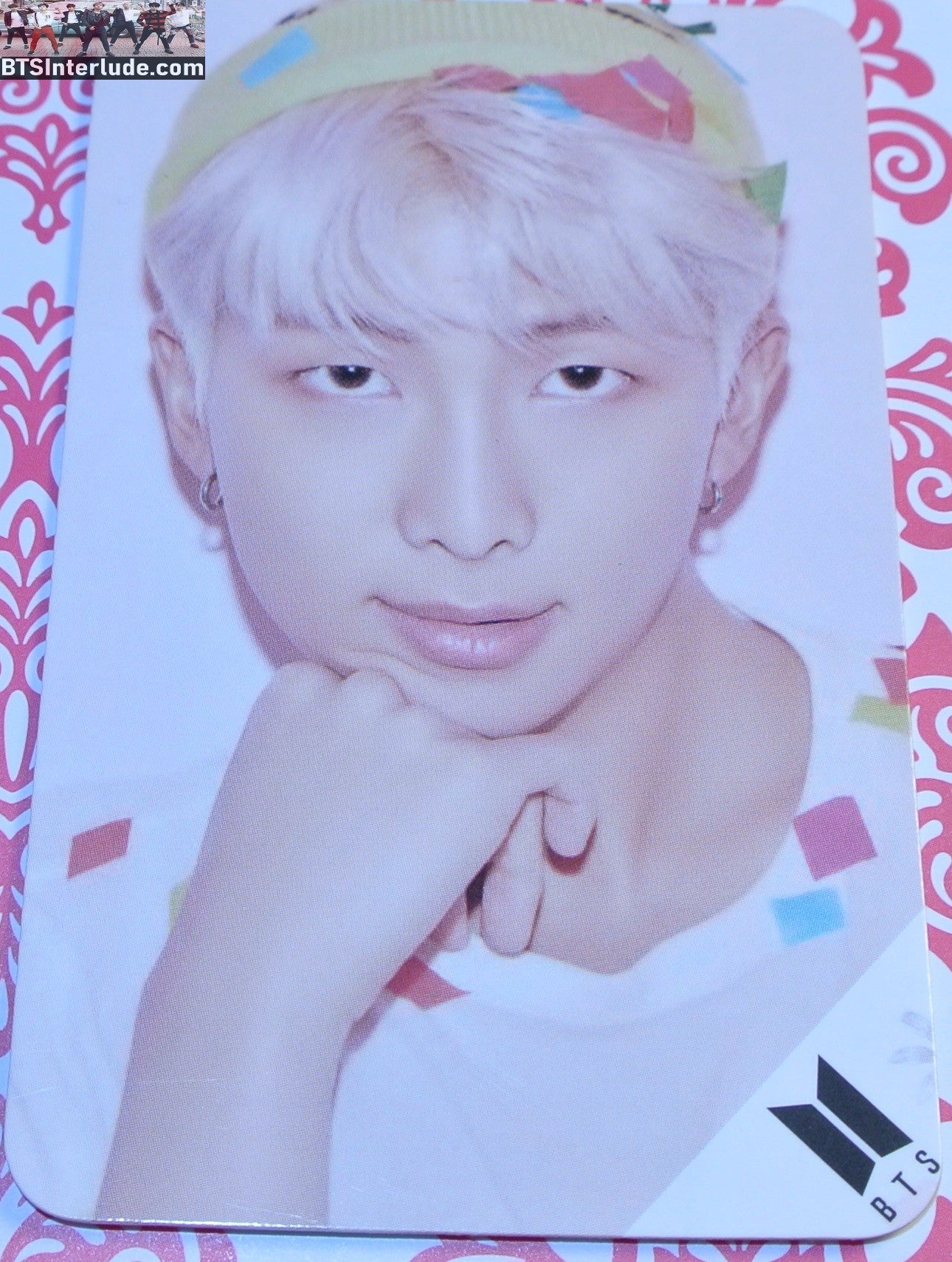 BTS PHOTOCARD FANSITE RM KIM NAMJOON 김남준 BLOND HAIR MAP OF THE SOUL PERSONA MOTS PHOTO CARD