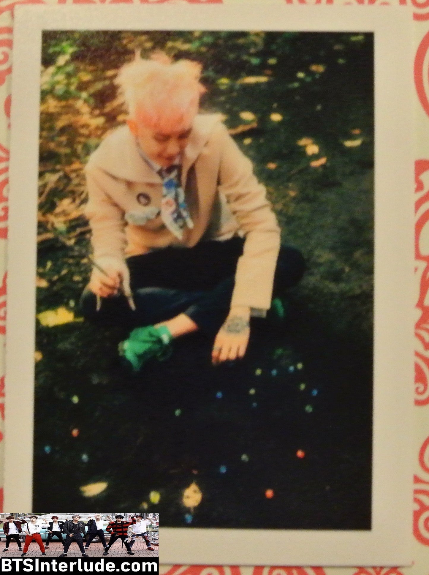 BTS PHOTOCARD FANSITE RM KIM NAMJOON 김남준 PINK HAIR RIVER YOU NEVER WALK ALONE PHOTO CARD PC