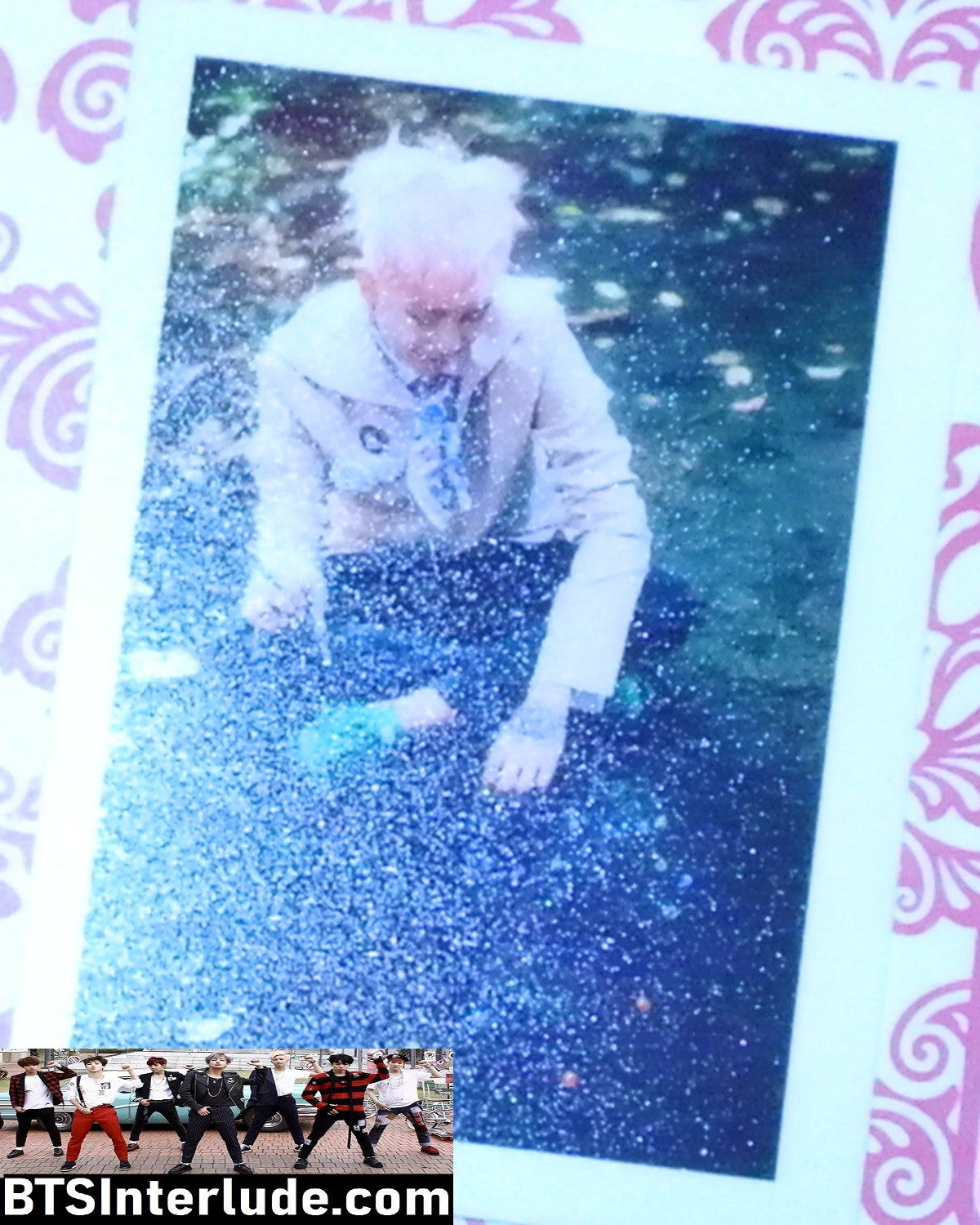 BTS PHOTOCARD FANSITE RM KIM NAMJOON 김남준 PINK HAIR RIVER YOU NEVER WALK ALONE PHOTO CARD PC