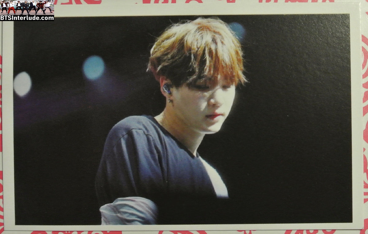 BTS PHOTOCARD FANSITE SUGA MIN YOONGI 민윤기 BLACK SHIRT LOOKING DOWN PC PHOTO CARD