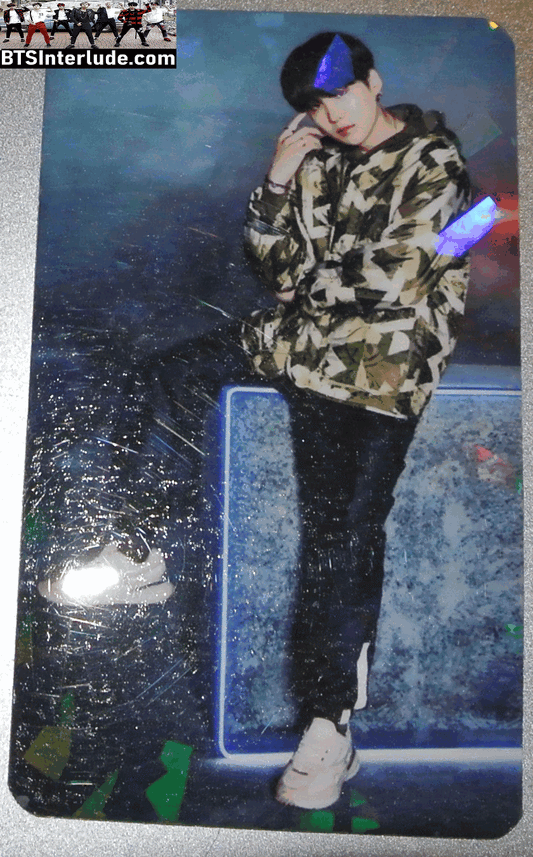 BTS PHOTOCARD FANSITE SUGA MIN YOONGI 민윤기 GLITTER BLACK WHITE JACKET PHOTO CARD PC