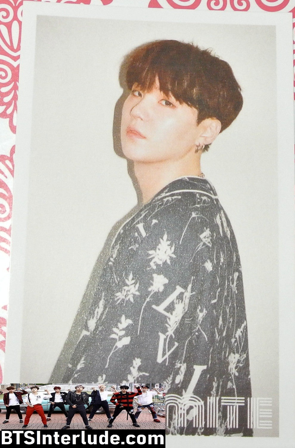 BTS PHOTOCARD FANSITE SUGA MIN YOONGI 민윤기 DYNAMITE WALL BASKETBALL SHIRT PHOTO CARD PC