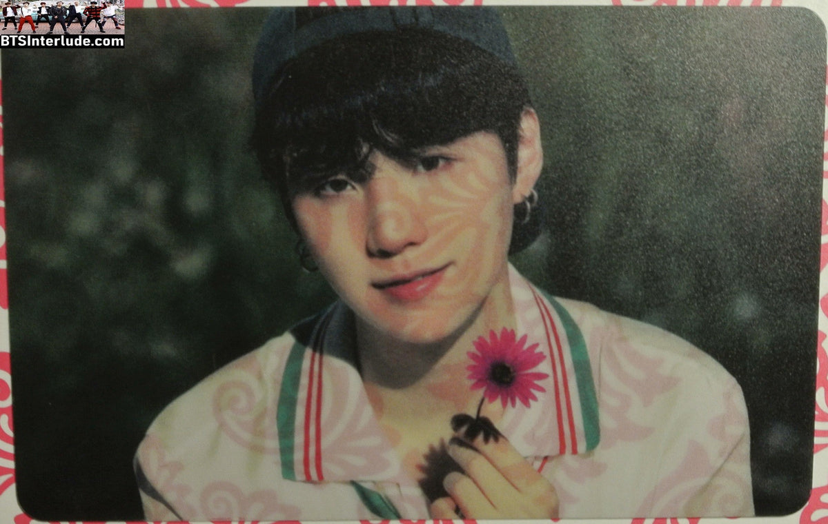 BTS PHOTOCARD FANSITE SUGA MIN YOONGI 민윤기 CLEAR LOVE YOURSELF FLOWERS PC PHOTO CARD