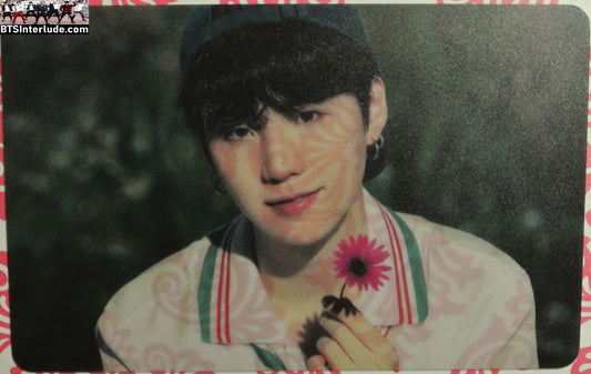 BTS PHOTOCARD FANSITE SUGA MIN YOONGI 민윤기 CLEAR LOVE YOURSELF FLOWERS PC PHOTO CARD