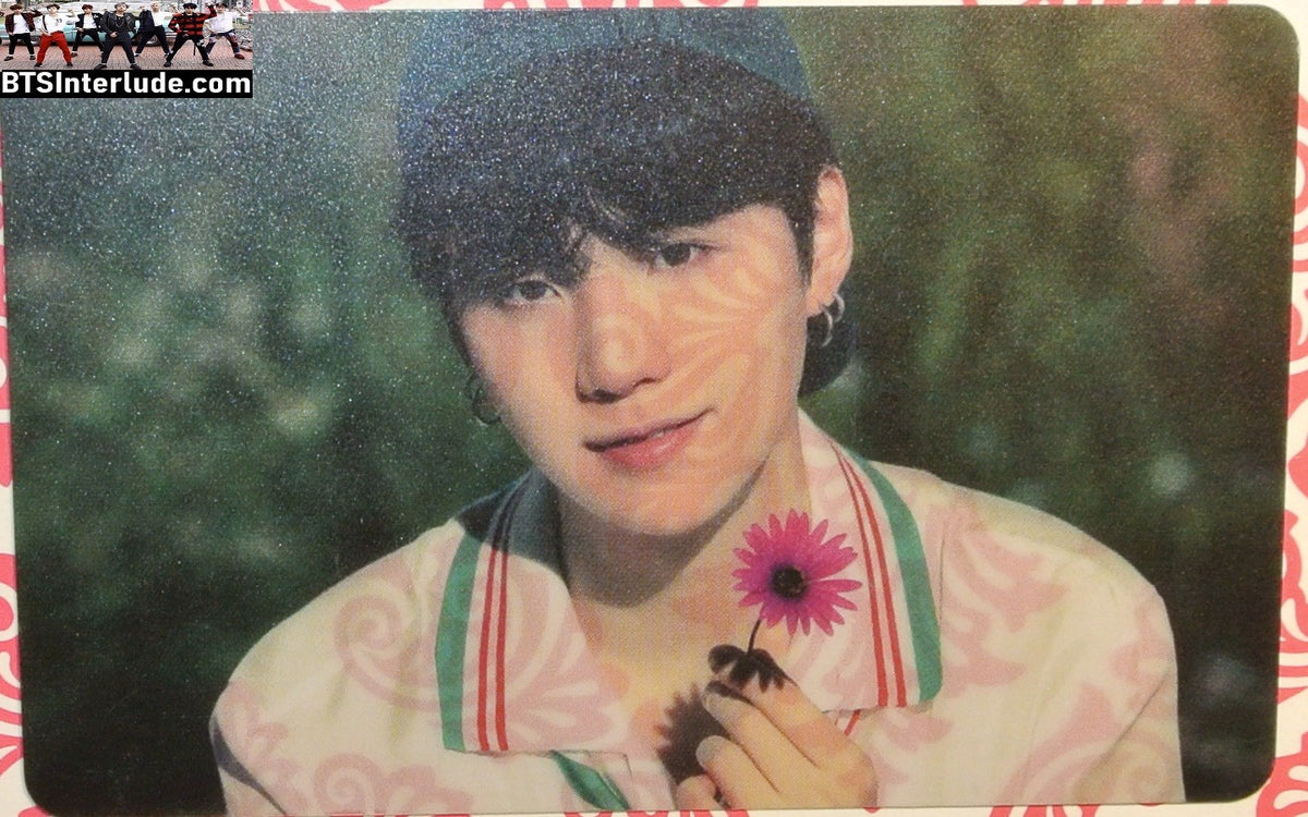 BTS PHOTOCARD FANSITE SUGA MIN YOONGI 민윤기 CLEAR LOVE YOURSELF FLOWERS PC PHOTO CARD