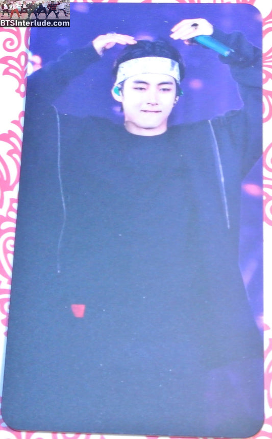 BTS PHOTOCARD FANSITE V KIM TAEHYUNG 김태형 BLACK SWEATSHIRT ARM HEART PHOTO CARD