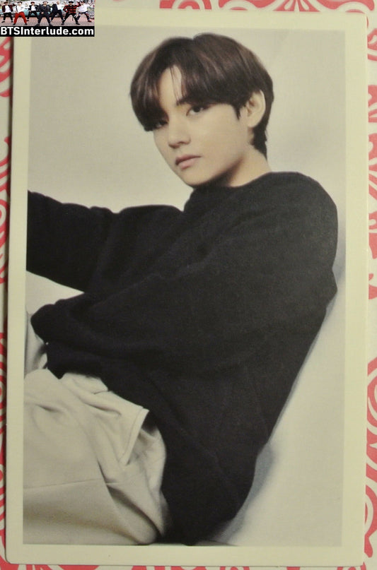 BTS PHOTOCARD FANSITE V KIM TAEHYUNG 김태형 BLACK LONG SLEEVE SHIRT PC PHOTO CARD