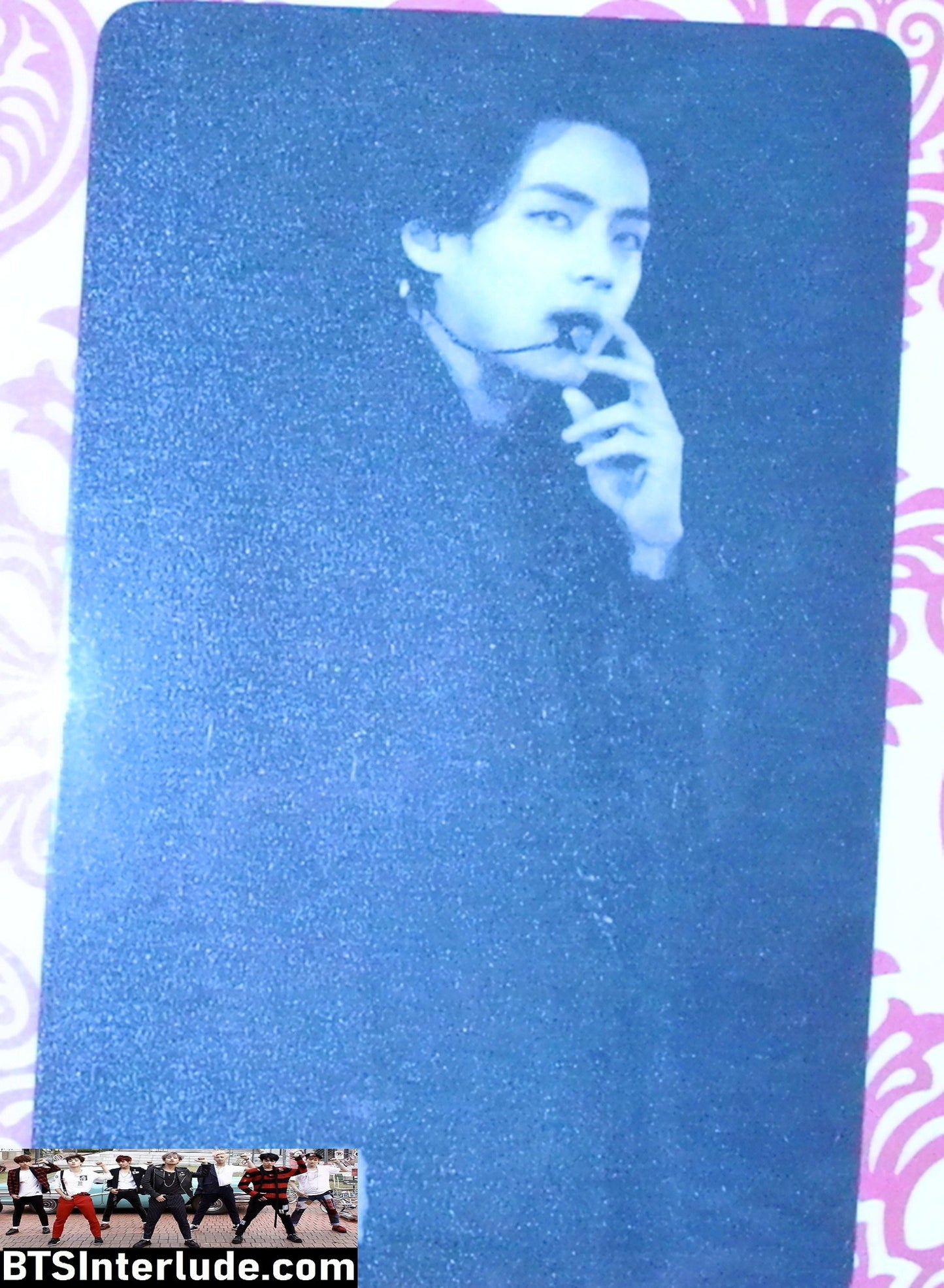 BTS PHOTOCARD FANSITE V KIM TAEHYUNG 김태형 BLACK WHITE PHOTO CARD PC