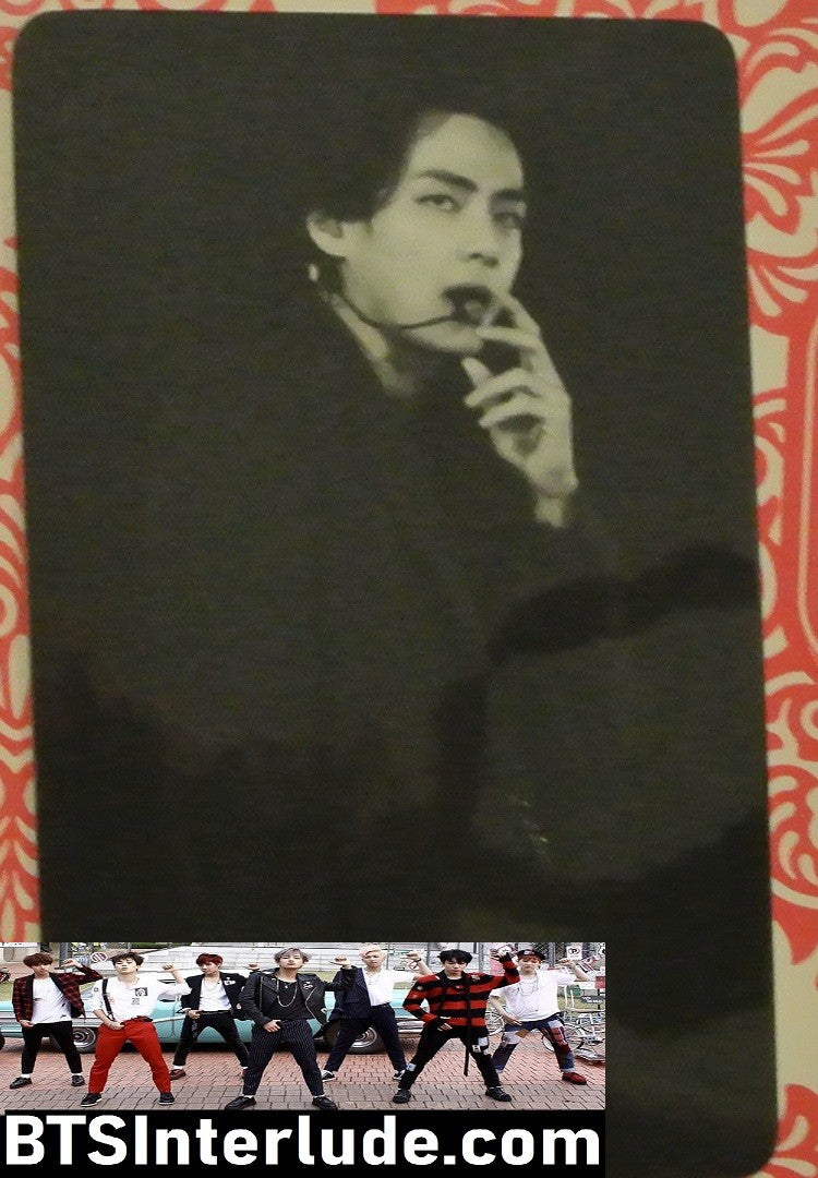 BTS PHOTOCARD FANSITE V KIM TAEHYUNG 김태형 BLACK WHITE PHOTO CARD PC