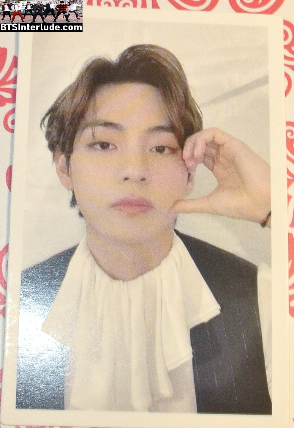 BTS PHOTOCARD FANSITE V KIM TAEHYUNG 김태형 COMPOSER CHEEK HEART PC PHOTO CARD