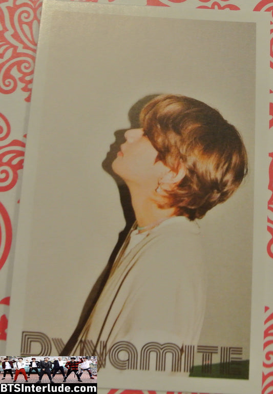 BTS PHOTOCARD FANSITE V KIM TAEHYUNG 김태형 DYNAMITE WALL PROFILE PHOTO CARD PC