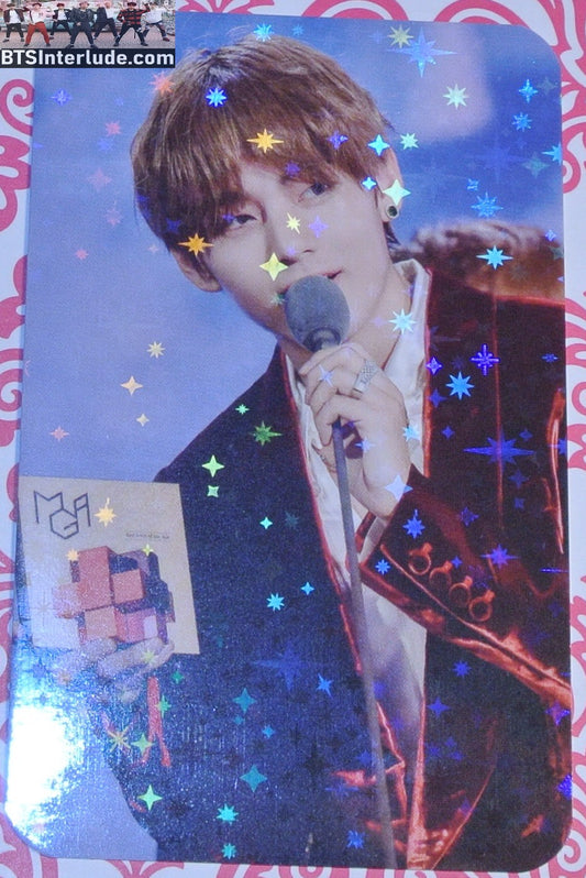 BTS PHOTOCARD FANSITE V KIM TAEHYUNG 김태형 GLITTER RED VELVET JACKET PHOTO CARD