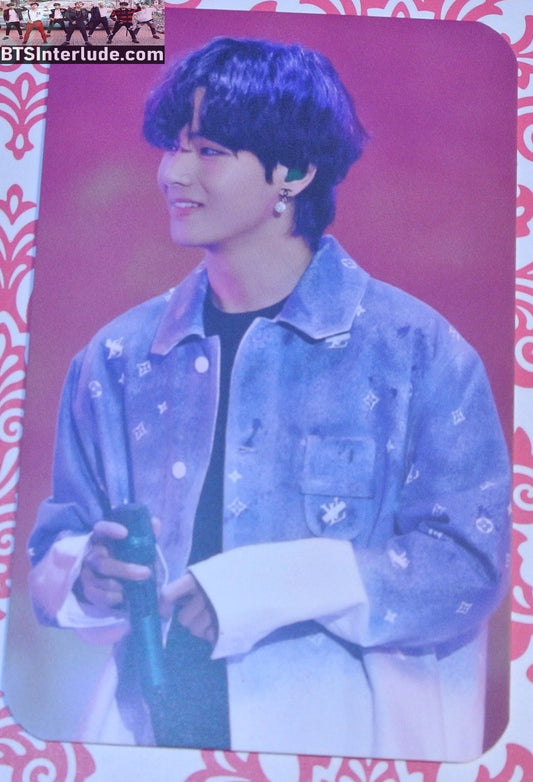BTS PHOTOCARD FANSITE V KIM TAEHYUNG 김태형 LOUIS VUITTON LV DENIM JACKET MOON SUN VV FANSITE PHOTO CARD