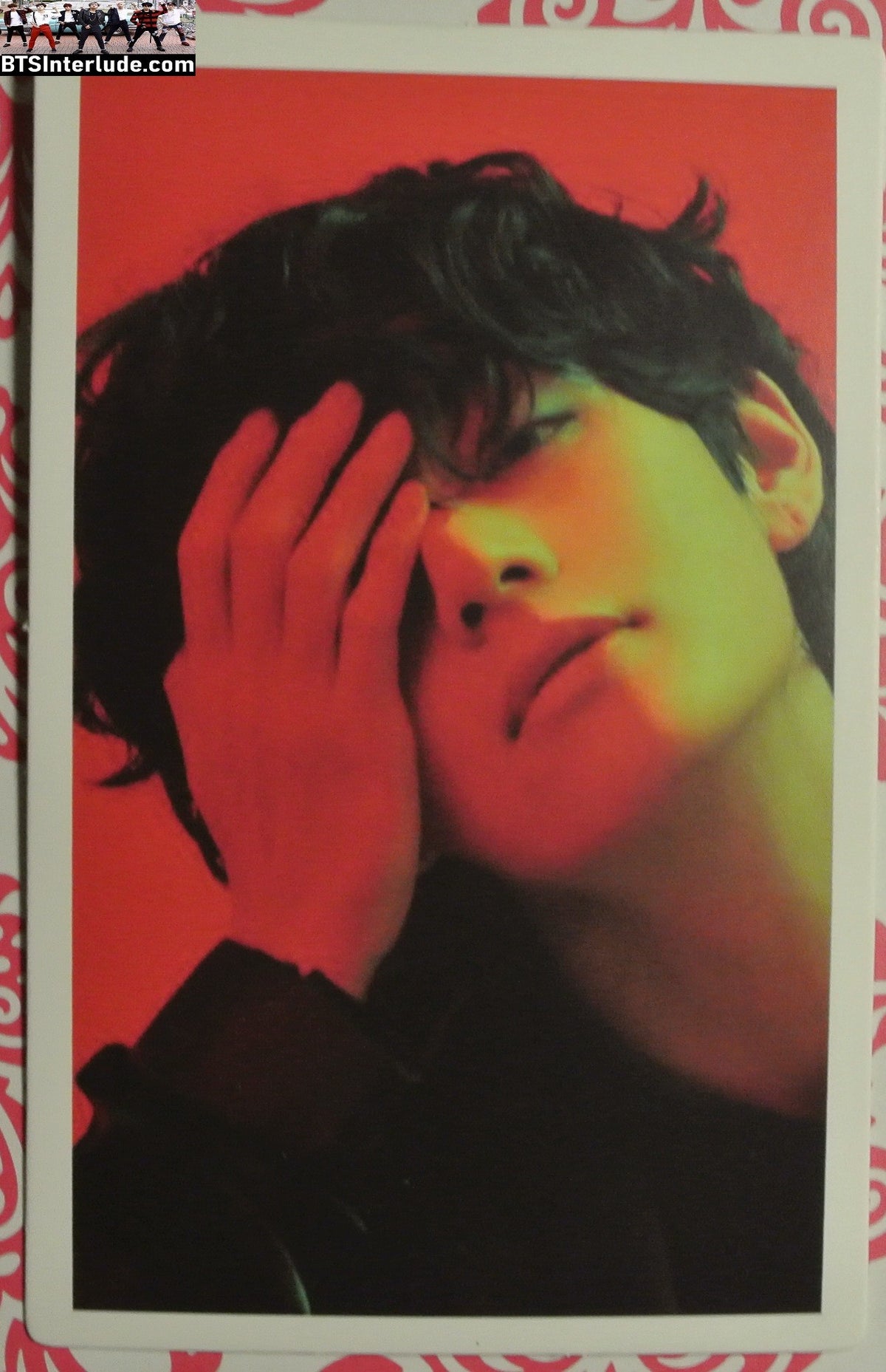 BTS PHOTOCARD FANSITE V KIM TAEHYUNG 김태형 MOTS RED MAP OF THE SOUL PC PHOTO CARD