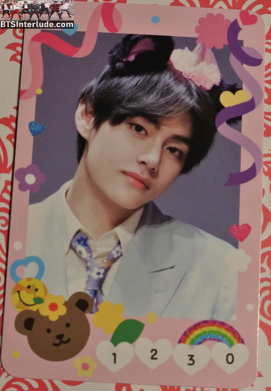 BTS PHOTOCARD FANSITE V KIM TAEHYUNG 김태형 GREY JACKET FANSIGN NUNA V FANSITE WE ARE ALWAYS TOGETHER PHOTO CARD