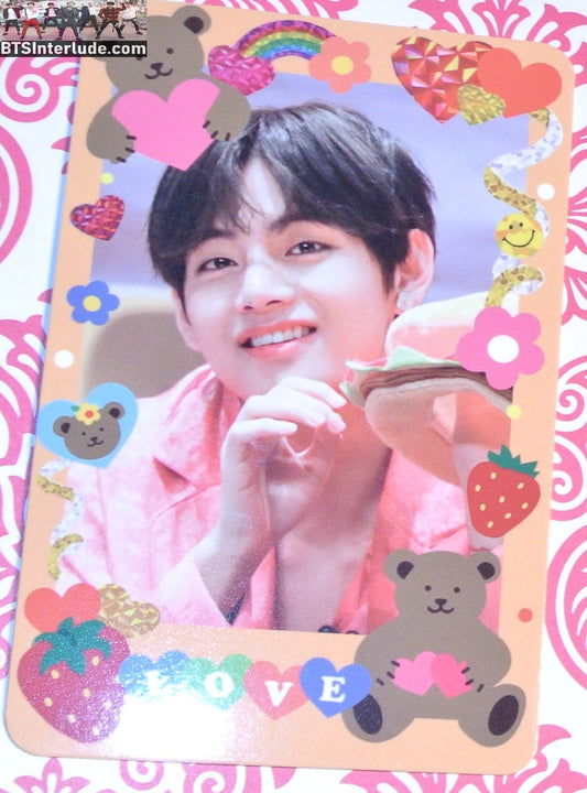 BTS PHOTOCARD FANSITE V KIM TAEHYUNG 김태형 PINK JACKET FANSIGN NUNA V FANSITE WE ARE ALWAYS TOGETHER PHOTO CARD