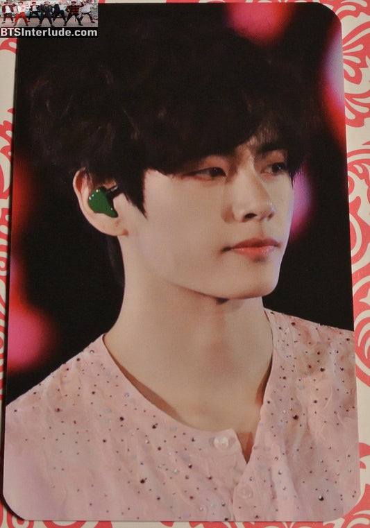 BTS PHOTOCARD FANSITE V KIM TAEHYUNG 김태형 2019 RIYADH PINK CLOSEUP RULER V FANSITE WHEN I SEE U PHOTO CARD