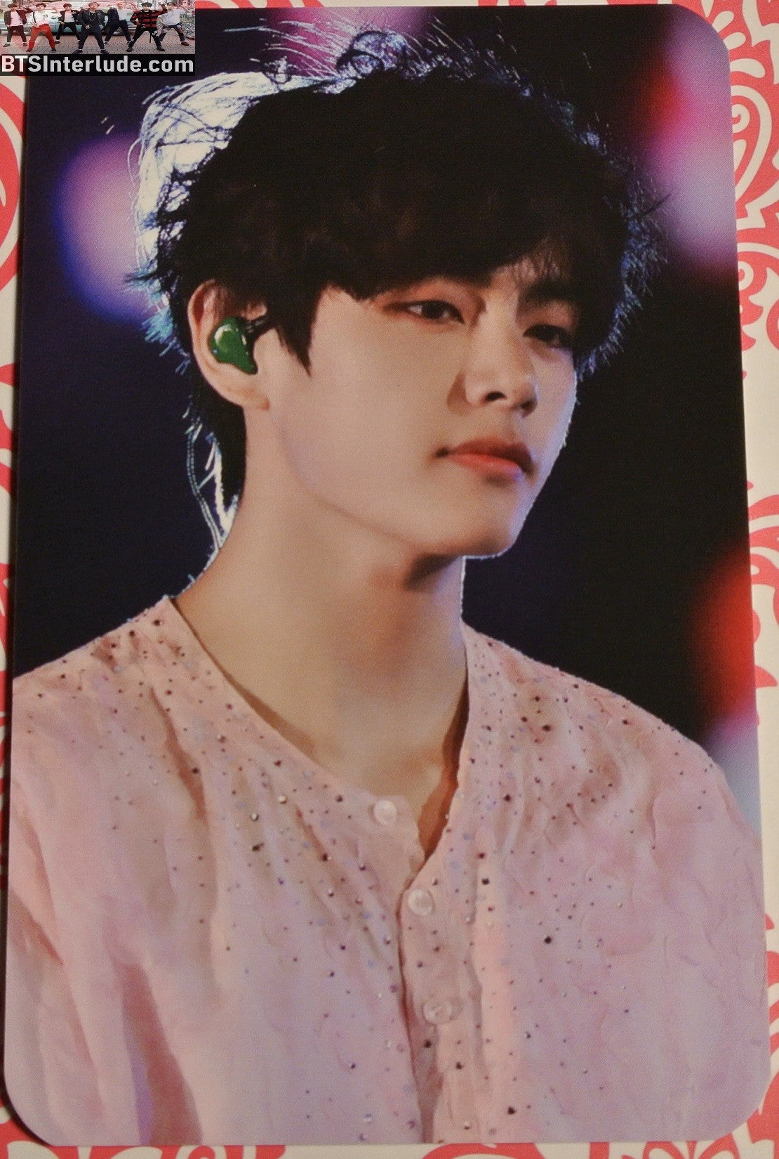 BTS PHOTOCARD FANSITE V KIM TAEHYUNG 김태형 2019 RIYADH PINK RULER V FANSITE WHEN I SEE U PHOTO CARD