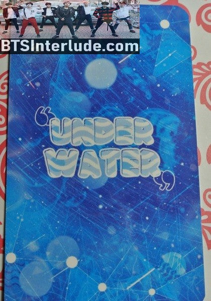 BTS PHOTOCARD FANSITE V KIM TAEHYUNG 김태형 UNDER WATER FANSITE BLOND HAIR PROFILE BLUE PHOTO CARD