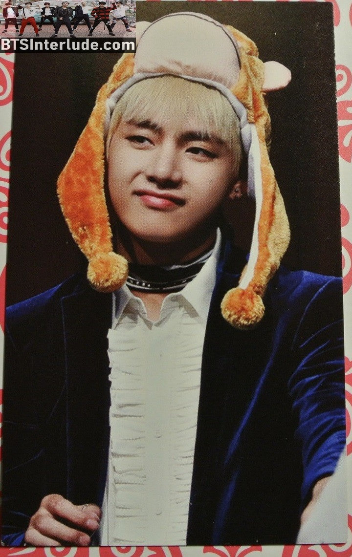 BTS PHOTOCARD FANSITE V KIM TAEHYUNG 김태형 VTAC FANSITE COVER BOY APE HAT FANSIGN PHOTO CARD