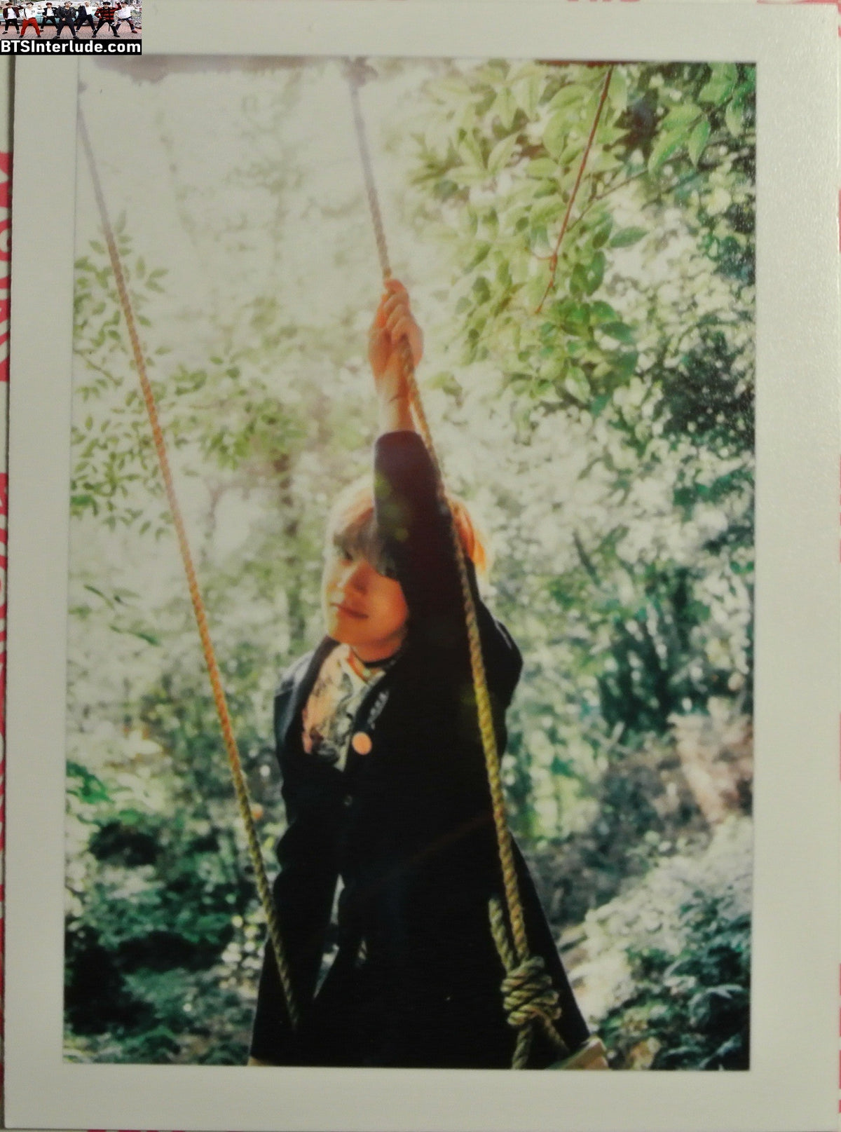 BTS PHOTOCARD FANSITE V KIM TAEHYUNG 김태형 NAVY BLUE JACKET SWING YNWA PC PHOTO CARD
