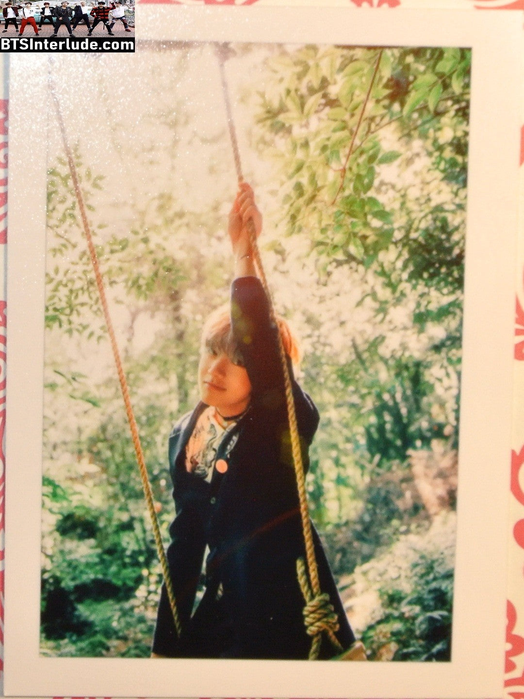BTS PHOTOCARD FANSITE V KIM TAEHYUNG 김태형 NAVY BLUE JACKET SWING YNWA PC PHOTO CARD