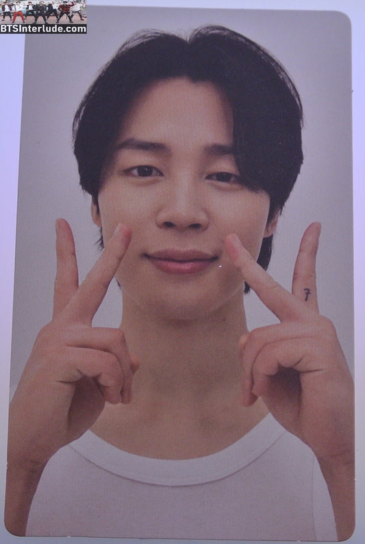 BTS PHOTOCARD OFFICIAL PARK JIMIN 박지민 FACE SOLO WHITE TOP DOUBLE Vs 7 TATTOO PHOTO CARD PC OFFICIAL MERCHANDISE