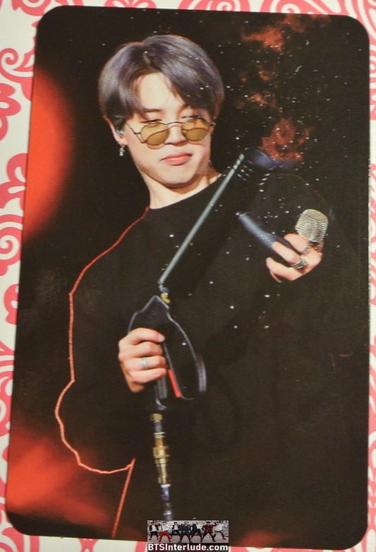 BTS PHOTOCARD FANSITE PARK JIMIN 박지민 BLACK LONG SLEEVE SHIRT GLASSES PIECES OF MIND FANSITE NEVERMIND