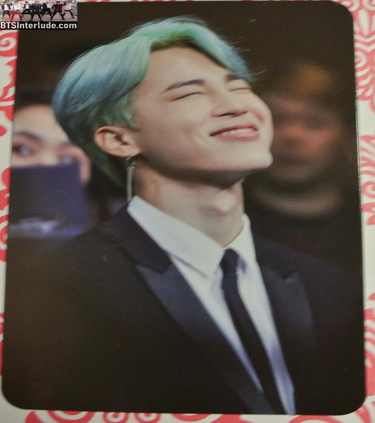 BTS PHOTOCARD FANSITE PARK JIMIN 박지민 MINT HAIR GLASSES PIECES OF MIND FANSITE NEVERMIND