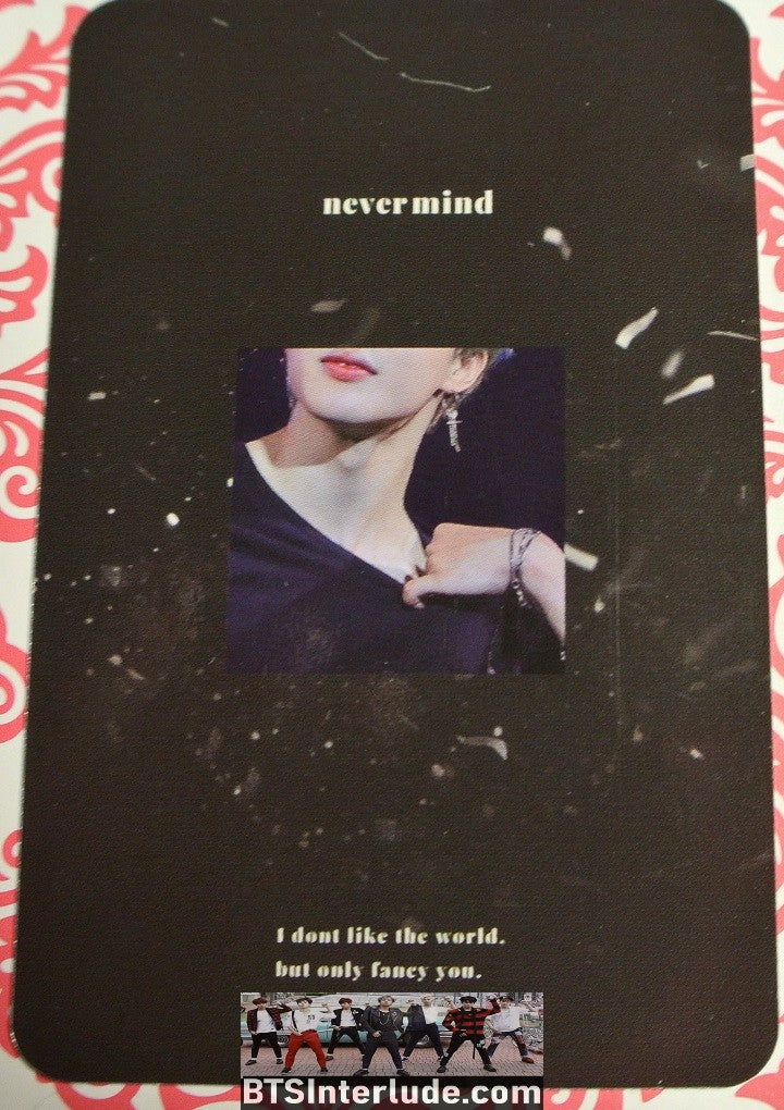 BTS PHOTOCARD FANSITE PARK JIMIN 박지민 MINT HAIR GLASSES PIECES OF MIND FANSITE NEVERMIND