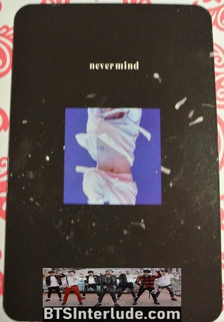 BTS PHOTOCARD FANSITE PARK JIMIN 박지민 WHITE LONG SLEEVE SHIRT PIECES OF MIND FANSITE NEVERMIND