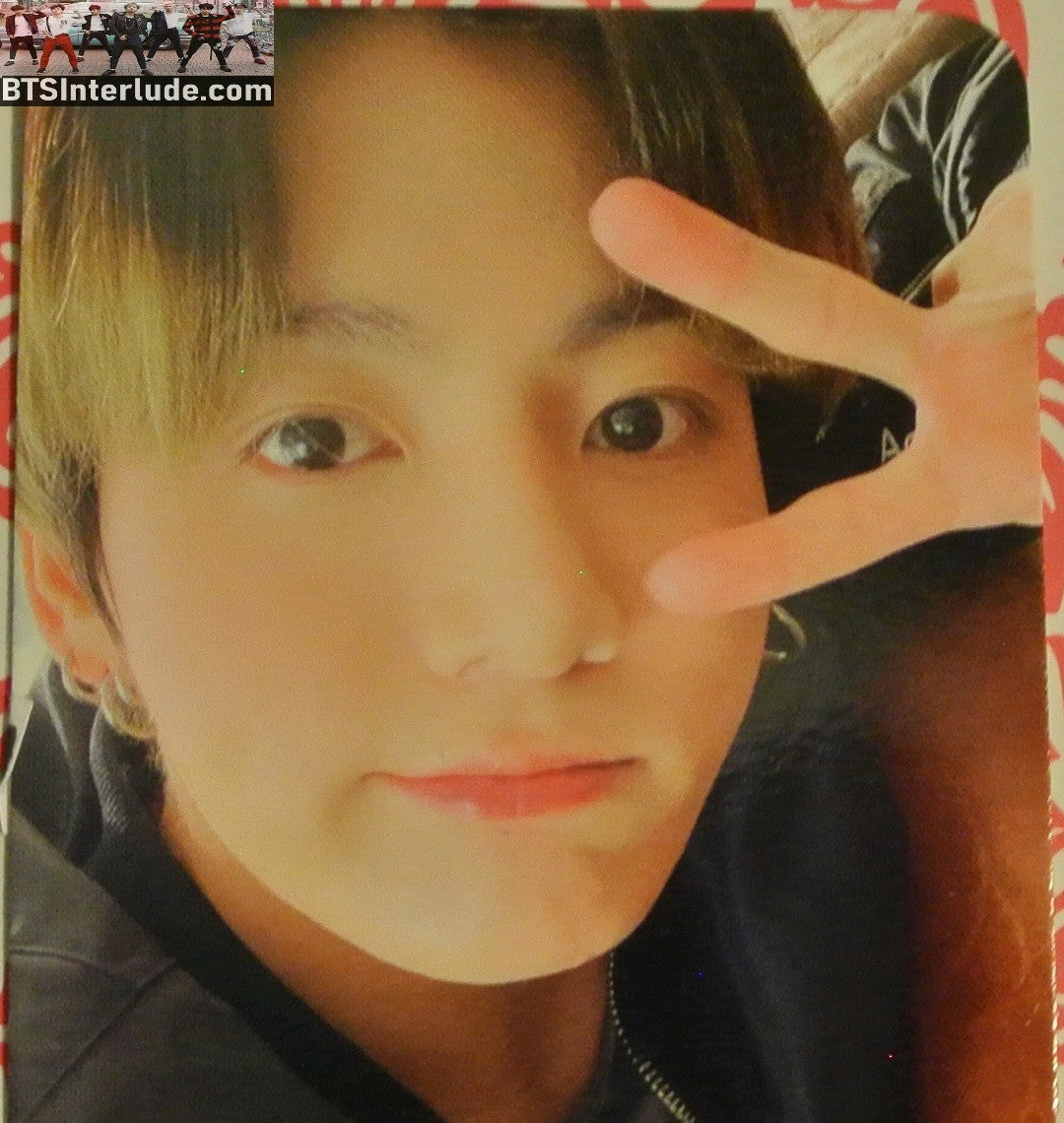 BTS PHOTOCARD FANSITE JEON JUNGKOOK 전정국 V BLOND TIPS FLYING FIGURE FANSITE PHOTO CARD PC