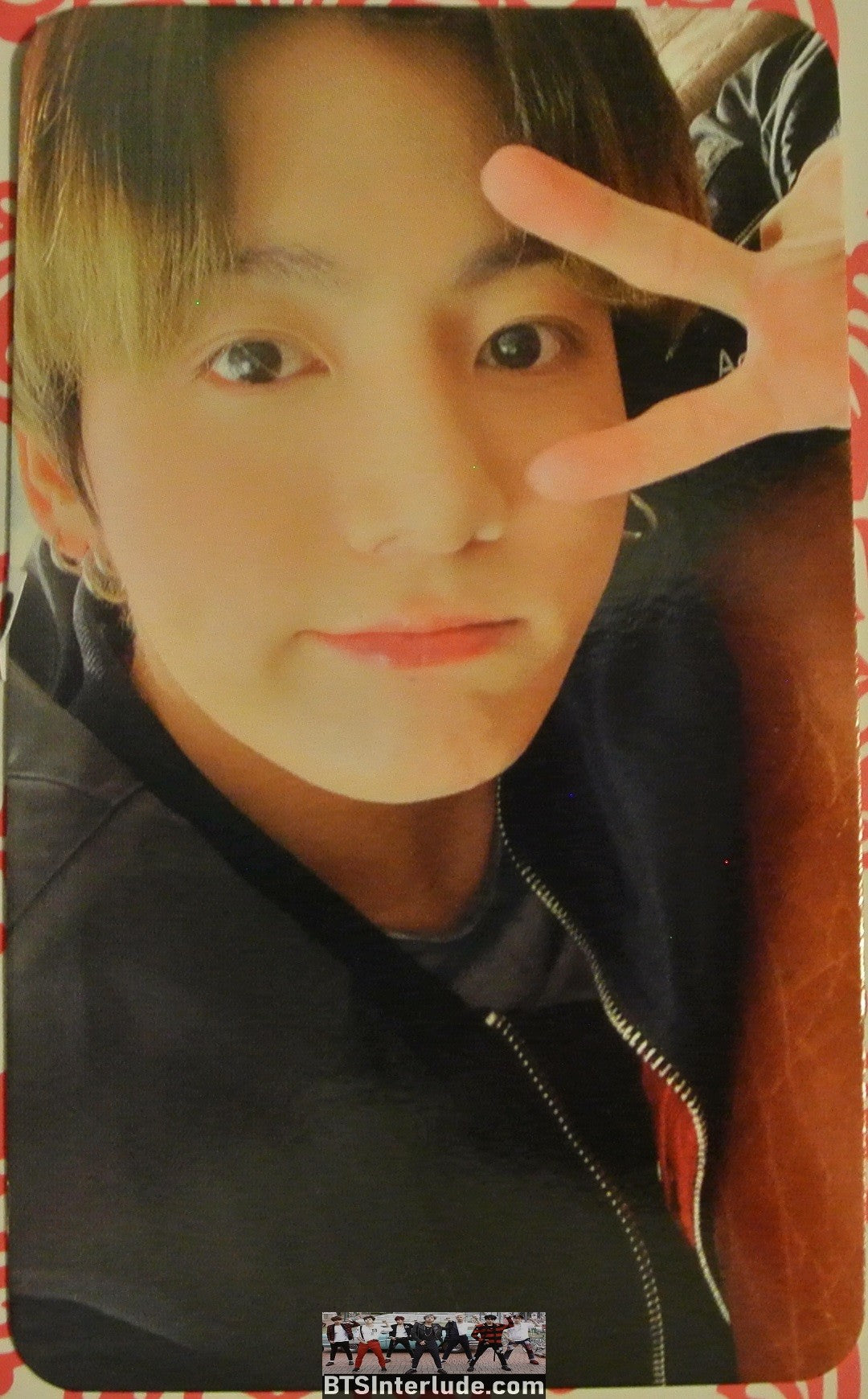 BTS PHOTOCARD FANSITE JEON JUNGKOOK 전정국 V BLOND TIPS FLYING FIGURE FANSITE PHOTO CARD PC