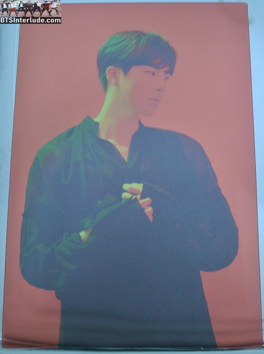 BTS PHOTOCARD OFFICIAL JIN KIM SEOKJIN 김석진 MAP OF THE SOUL ON:E BOOK CLUE VERSION MOTS RED CLEAR 2021 PHOTO CARD PC OFFICIAL MERCHANDISE