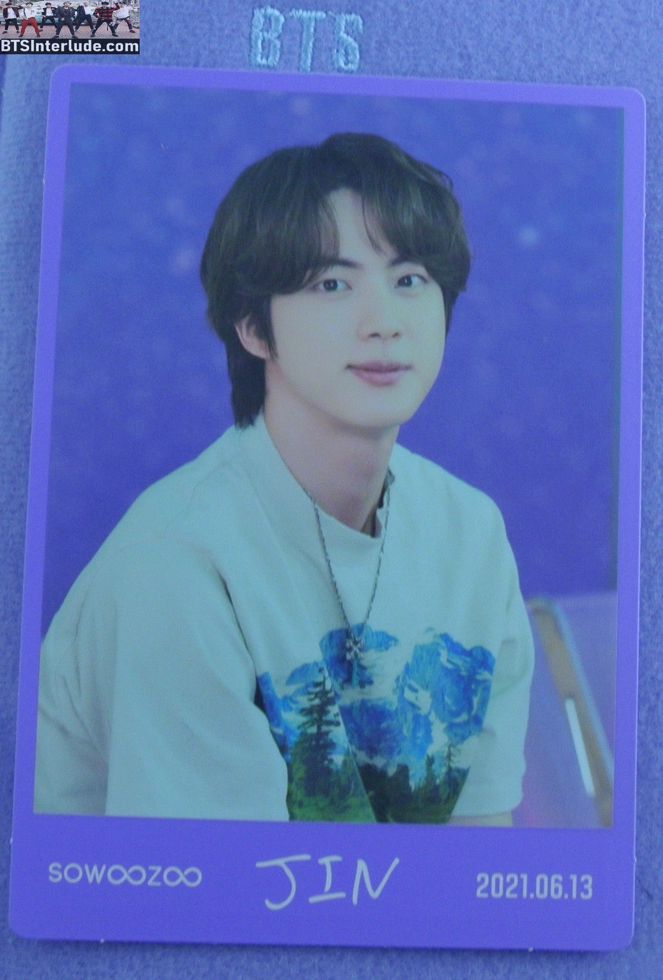 BTS PHOTOCARD OFFICIAL JIN KIM SEOKJIN 김석진 SOWOOZOO MUSTER #1 OF 8 SPECIAL MESSAGE CARD PHOTO CARD PC OFFICIAL MERCHANDISE