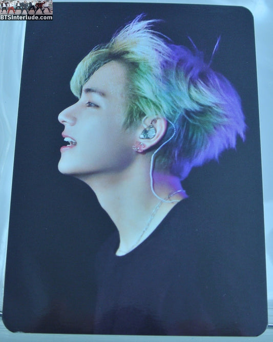BTS PHOTOCARD FANSITE V KIM TAEHYUNG 김태형 BLACK SHIRT PROFILE DIVOVIVA FANSITE PHOTO CARD