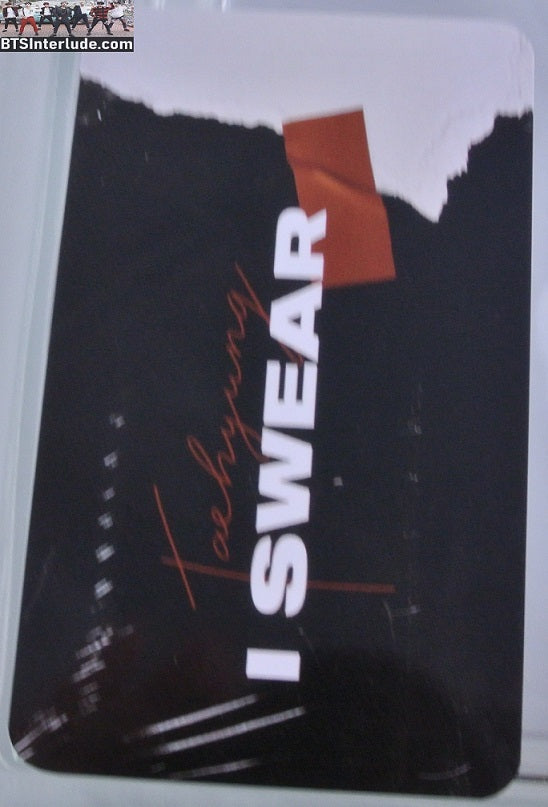 BTS PHOTOCARD FANSITE V KIM TAEHYUNG 김태형 FANSIGN YELLOW FLOWER TIARA I SWEAR PHOTO CARD