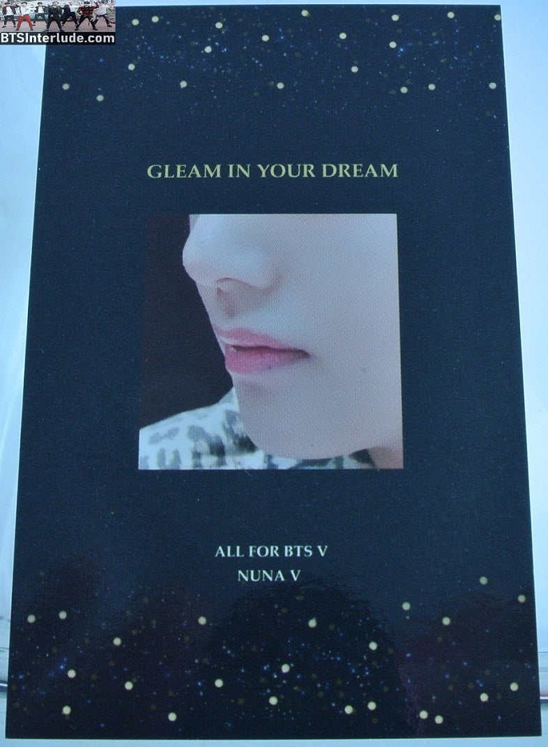 BTS PHOTOCARD FANSITE V KIM TAEHYUNG 김태형 FANSIGN LEOPARD JACKET NUNA V FANSITE GLEAM IN YOUR DREAM PHOTO CARD