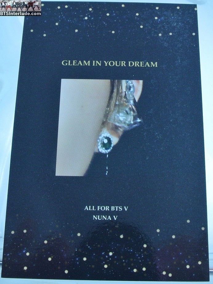 BTS PHOTOCARD FANSITE V KIM TAEHYUNG 김태형 TAN BERET NUNA V FANSITE GLEAM IN YOUR DREAM PHOTO CARD