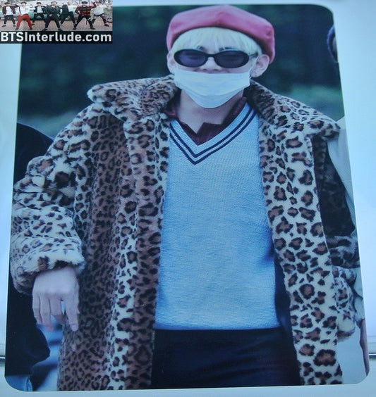 BTS PHOTOCARD FANSITE V KIM TAEHYUNG 김태형 LEOPARD JACKET VELICITAS FANSITE ONE OF A KIND PHOTO CARD