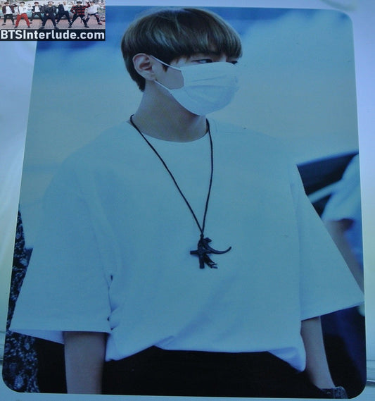 BTS PHOTOCARD FANSITE V KIM TAEHYUNG 김태형 WHITE SHIRT WHITE MASK VELICITAS FANSITE ONE OF A KIND PHOTO CARD