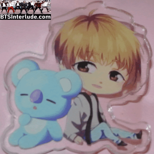BTS PIN ACRYLIC RM KIM NAMJOON 김남준 BT21 KOYA CLEAR BADGE BUTTON