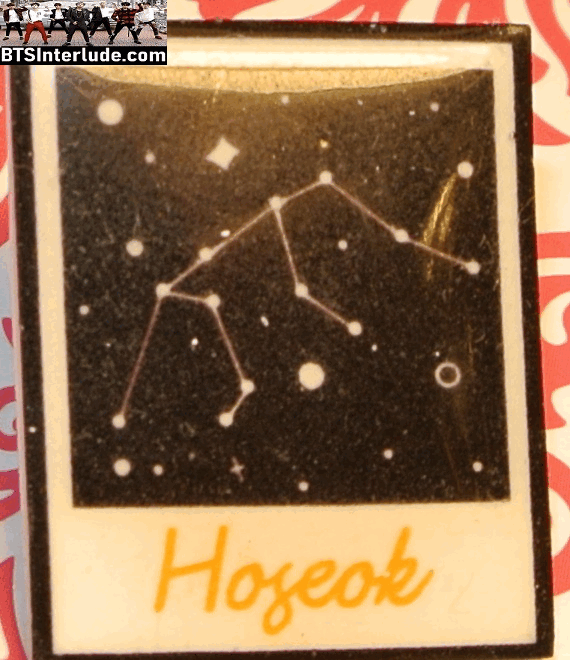 BTS PIN ACRYLIC J-HOPE JUNG HOSEOK HOBI 정호석 STAR ASTROLOGICAL SIGN BADGE BUTTON