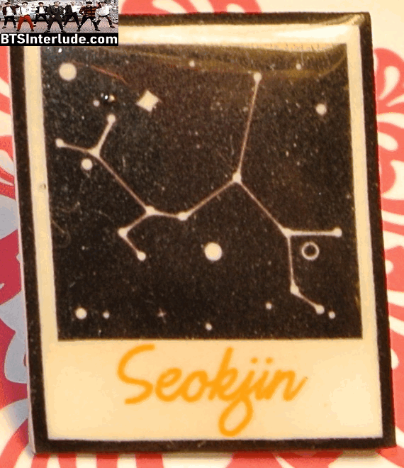 BTS PIN ACRYLIC JIN KIM SEOKJIN 김석진 STAR SIGN ASTROLOGICAL BADGE BUTTON