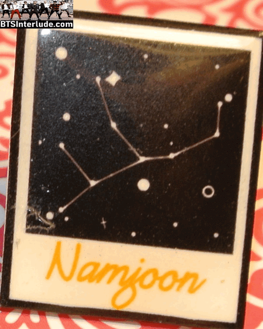 BTS PIN ACRYLIC RM KIM NAMJOON 김남준 STAR SIGN ASTROLOGICAL BADGE BUTTON